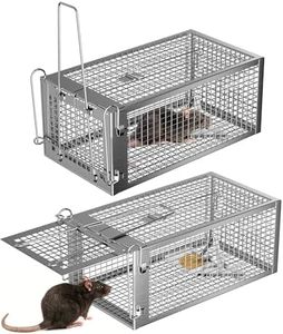 2 Pack Humane Live Rat Trap for Mice Squirrels Voles & All Small Rodents