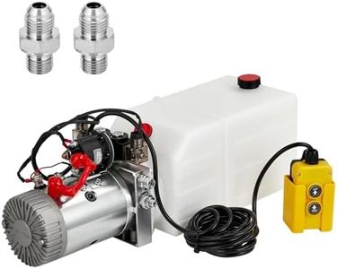GarveeTech Double Acting Hydraulic Power Unit, 6 Quart 12V Hydraulic Motor, Car Lift Hydraulic Power Unit with 6L Plastic Tank, Hydraulic Power Unit for Auto Repa