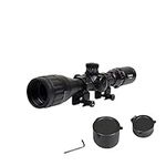 Goetland 3-12x40 AO Gun Rifle Scope Green & Red Dot Illuminated Reticle Airsoft with Mounting Rings