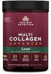 Ancient Nutrition Advanced Hydrolyzed Collagen Peptides Powder Protein Lean with Probiotics and Vitamin C, Cinnamon, for Women & Men, Supports Healthy Weight Management & Muscle Building, 25 Servings