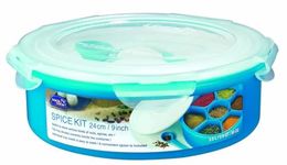 Lock & Lock Plastic Classics Round Medium Spice Kit, Blue