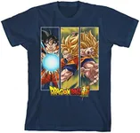 Dragon Ball Super Goku Saiyan Transformation Youth Navy T-shirt