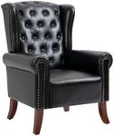 MOJAY PU Leather Accent Chair, Mid-