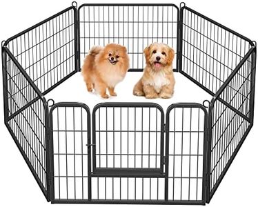 Yaheetech Outdoor Dog Playpen, Indoor Metal Pet Exercise Fence Portable for Large/Medium/Small Animals for Yard/RV/Camping/Garden 24" Height 6 Panels