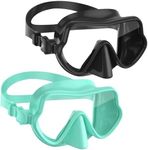 WSTOO Frameless Swim Goggles with Nose Cover for Adults, Panoramic Anti-Glare & Anti-Fog Tempered Glass Lenses, and Perfect Seal Food-Grade Silicone Skirt, Suitable for Snorkelling and Diving