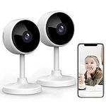 Little elf Camera 2 Pack, 2K Indoor Security Camera Wireless for Pet/Elder/Baby Monitor, Pet Camera with Night Vision, Human Motion Detection, 2-Way Audio, WiFi Camera Work with Alexa