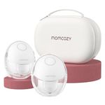 Momcozy Breast Pump Hands Free Mobile Style | M6, Wearable Breastfeeding Pump Ideal Rhythm for More Milk, DoubleFit Flange More Fit & Discreet with 3 Modes & 9 Levels, 24mm - 2 Pack Quill Gray