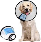 Supet Dog Cone Adjustable Pet Cone Pet Recovery Collar Comfortable Pet Cone Collar Dog Head Neck Cone for After Surgery Anti-Bite Lick Wound Healing Safety Practical Plastic E-Collar