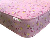 Starlight Beds Budget Single Children's Mattress – Durable Pink Unicorn Design, 90 x 190 x 17cm (3ft x 6ft3)