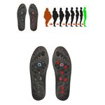 Comfortable Magnetic Insoles, Acupressure Insoles, Orthotic Magnetic Therapy Massage Insoles, Magnetic Acupressure Insoles, Acupoint Massage Insoles for Women Men (Black, S 35-39)