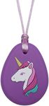 Munchables Unicorn Sensory Chew Necklace for Adults or Kids - Chewy Fidget Stim Toy Jewelry for Girls (Purple)