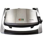 Breville Sandwich/Panini Press & Toastie Maker | 3-Slice | Non-stick-coated aluminium plates | Stainless Steel [VST025]