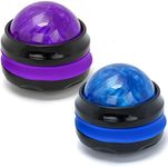 2 Pack Massage Roller Ball, Sweethome Body Back Roller Massager Handheld Self Massage Balls Blue and Purple Full Body Relax Tools Pain Relief Oils Manual Massage Roller Ball (blue and purple)