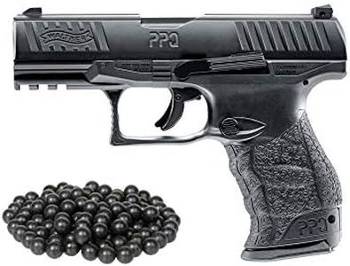 T4E Umarex .43cal Walther PPQ GEN2 Co2 Paintball Pistol Black semi auto W/Free 50 Rubber Balls Package
