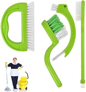 Tile Grout Cleaner Brush, Tile Joint Scrub Brush with Handle, Stiff Cleaning Brush for All of The Household Such as Shower,Bathroom, Kitch, Seams, Floor Lines (4 in 1)