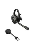 Jabra Engage 55 Convertible Wireless Headset with Ear Hook, Headband and Neckband, Link 400 USB-A DECT Adapter, Noise-Cancelling Mic - MS Teams certified, works with all other platforms - Black