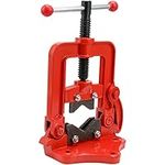 PINGEUI Heavy Duty Pipe Vise, Forged Bench Yoke Pipe Vice for Holding Pipe, Fit for 0.47 Inch - 4.5 Inch Pipes