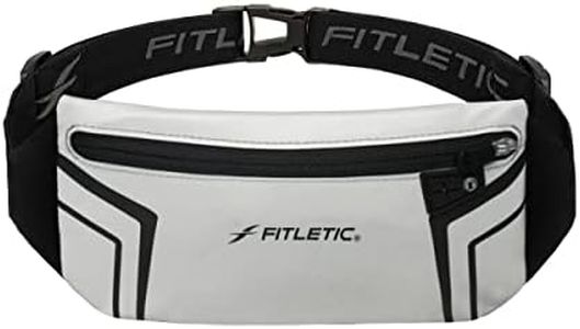 Fitletic Modern Sports Running Belt For Men & Women – Water Resistant Pouch - Fits All Smart Phones- Lightweight, Low Profile Design –Lycra Coated With Inner Card Organizer Pocket