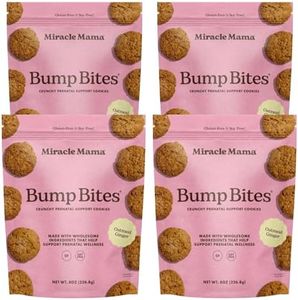 Miracle Mama Bump Bites- Oatmeal Ginger Prenatal Cookies– Eases Nausea & Morning Sickness – Oats, Chia Seeds, and Sunflower Seeds – Wholesome, Delicious, Snack for Mamas-to-Be Pack of 4, 8 oz Bags