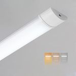 Sundertech® LED Batten Light 2FT 3FT 4FT (3000K /4000K/ 6500K 3 Colors Choice) Tube Light Warm/Neutral/Cold White Selectable Wall Ceiling Mount for Kitchen Garage Workshop Shed(2FT 60cm)