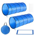 YGORTECH Dog Agility Training Equipment 2pcs Dog Agility Tunnel Starter Kit| Dog Agility Equipment | Dog Agility Training with Carry Bag