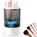 Rechargeable Electric Makeup Brush Cleaner & Dryer — Portable Automatic Brush Spinner, 1800mAh Rechargeable, USB, Fits All Brush Sizes