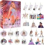 2024 New Music Lover Christmas Advent Calendar Acrylic Decoration 2024 for Girls 24 Days Xmas Countdown Calendar DIY Key Chain Kit Gift Blind Box for Kids Teens Women (Pink)