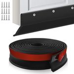 Garage Door Seal Universal Garage Door Bottom Weather Stripping Rubber Seal Strip Draught Excluder with Nails for Warehouse (Foam Rubber, 6m)