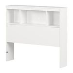 South Shore Furniture Spark Collection, Twin Bookcase Headboard, Pure White