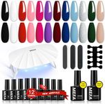 MEFA 19 Pcs Gel Nail Polish Kit wit