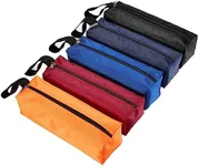 XIANGLE Small Waterproof Canvas Tool Bags - Compact Zipper Tool Pouch Organizers for DIY Enthusiasts, Handymen - Screwdriver and Tools Storage (1680D, Large Size,5-Pack)