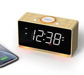 iTOMA Bedside Alarm Clock Radio, 1.4" White LED Display Clock with Bluetooth, FM Radio, Dual Alarm, Sleep Timer, Snooze Function, Dimmer and Night Light CKS718W