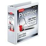 Cardinal Premier Easy Open ClearVue Locking Slant-D Ring Binder, 3-Inch, White (10330)