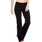 Houmous S-XXXL 29''31''33''35'' Inseam Women's Cotton Bootcut Pants Inner Pocket(Petite-29 Inseam-Black, X-Large)