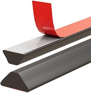 Raycity Shower Threshold Water Dam Barrier,Shower Door and Kitchen Water Strip Dam Shower Guard for Dry And Wet Separation Caulk Seal Strip Edge Trim(67 Inches/Black)