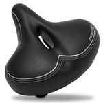 Bikeroo Comfortable Wide Bike Seat Cushion - 10.2" x 9.5" - Universal fit for Exercise & Outdoor Mountain Bicycle Saddle