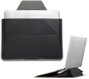 MOFT Laptop Carry Sleeve, 2-in-1 Laptop Bag & Stand for 15" MacBook Air/Pro & Dell/HP/Lenovo/Asus, Stylish Slim Computer Sleeve Bag with Expandable Storage for Computer Accessories, Night Black