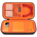 Elonbo Carrying Case for RoamWiFi 4G LTE Mobile Hotspot Router, R10 Router Travel Bag Worldwide Portable WiFi Storage Holder, Mesh Pocket Fits Cable, Black+Inside Orange