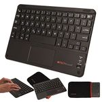 TECHGEAR [Active Strike Pro Slim Bluetooth Wireless UK QWERTY Keyboard with Mouse Touchpad for Asus ZenPad 10 (Included Keyboard Carry case)