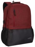 Cosmus Medium Size Vogue Casual Laptop Backpack With Usb Charger Port 46Cm 26 Litre Maroon College Bag