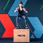 METIS Gym Plyometric Jump Box - Gym Equipment for Home Gym & Commercial Gym | 3-in-1 Plyo Box Exercise Equipment to Aid Strength Training | 20" x 24" x 30" Wooden Box