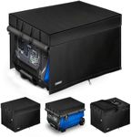 VANIZY Outdoor Generator Cover.Double-layer Top Cover Design,Opened for Refueling.25"Lx21"Wx21"H,For 3700-7250W Inverter Generators with Visible Operating Window Generator Running Cover.Black.