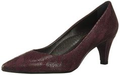 MARC JOSEPH NEW YORK Women's Leather Made in Brazil 2.25 Inch Heel Point Pump, Wine Glaze, 9.5