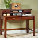 WOODSTAGE Sheesham Wood Study Table with Drawer Storage Solid Wood Writing Table Computer Desk for Home Office Living Room (Brown Finish)