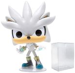 POP Sonic The Hedgehog 30th Anniversary - Silver The Hedgehog Vinyl Figure (Bundled with Compatible Box Protector Case) Multicolored 3.75 inches