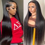 20 Inch Lace Front Wigs Human Hair Straight 13x4 Lace Frontal Human Hair Wigs For Women Natural Black Color With Baby Hair Transparent Brazilian Virgin Human Hair Wig Pre plucked Hair