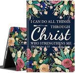 RYUITHDJP for iPad Mini 2021 Case, Case for iPad Mini 8.3" 6th Generation with Soft Leather Multi-Angle Stand Auto Sleep/Wake, Personalized Design for iPad Mini 6 Case-Christ Bible Quote