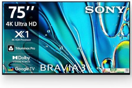 Sony BRAVIA 3 Series 189 cm (75 inches) 4K Ultra HD AI Smart LED Google TV K-75S30 (Black)