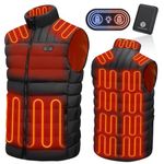 TODWARM Heated Vest for men, 15 Heating Zones Electric Vest with 20000mAh Large Capacity Battery for Winter Outdoor - L