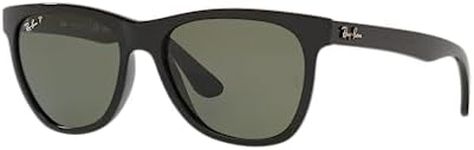 Ray-Ban RB4184 Square Sunglasses, Black/Polarized Green, 54 mm